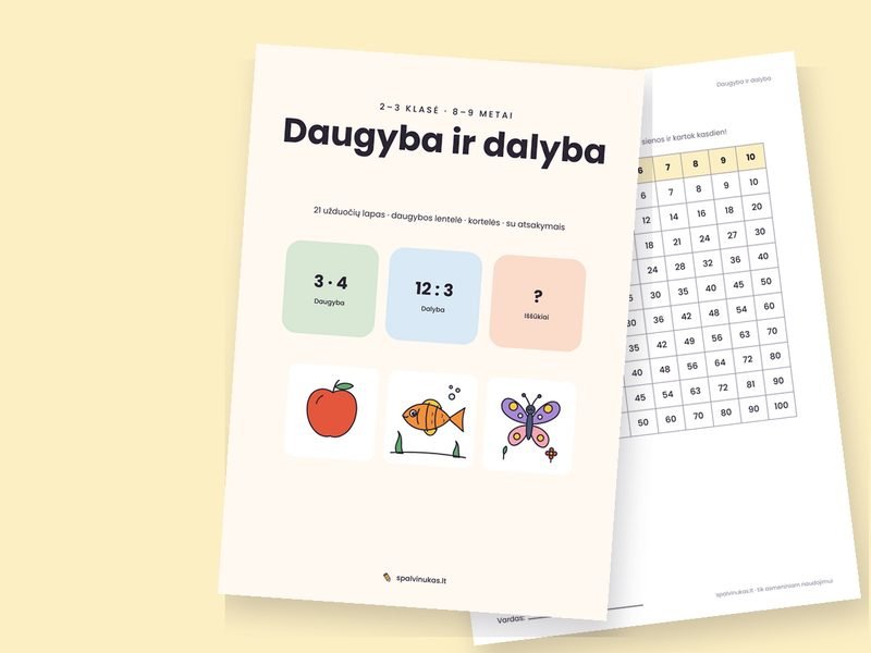 Daugyba ir dalyba – peržiūra