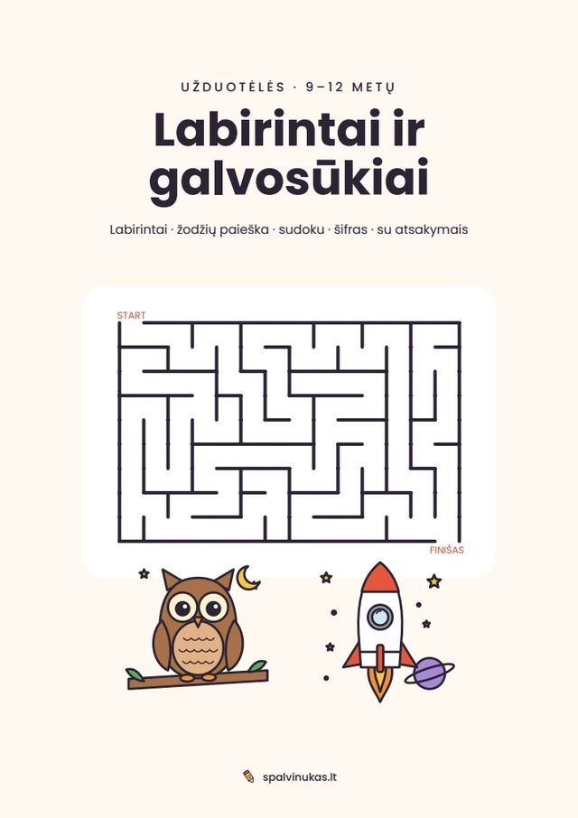 Labirintai ir galvosūkiai – puslapio peržiūra